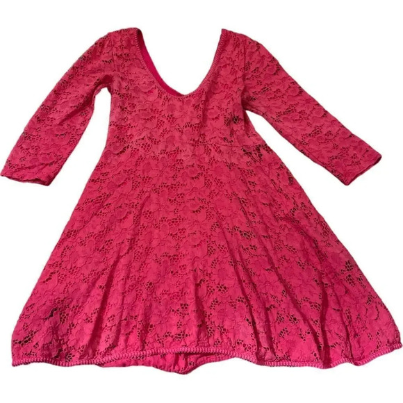 Preloved Free People Magenta swing dress XS slight flaws - Picture 1 of 9